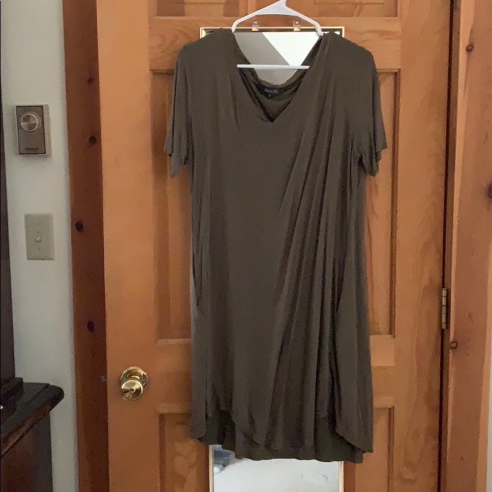 Army green tshirt dress